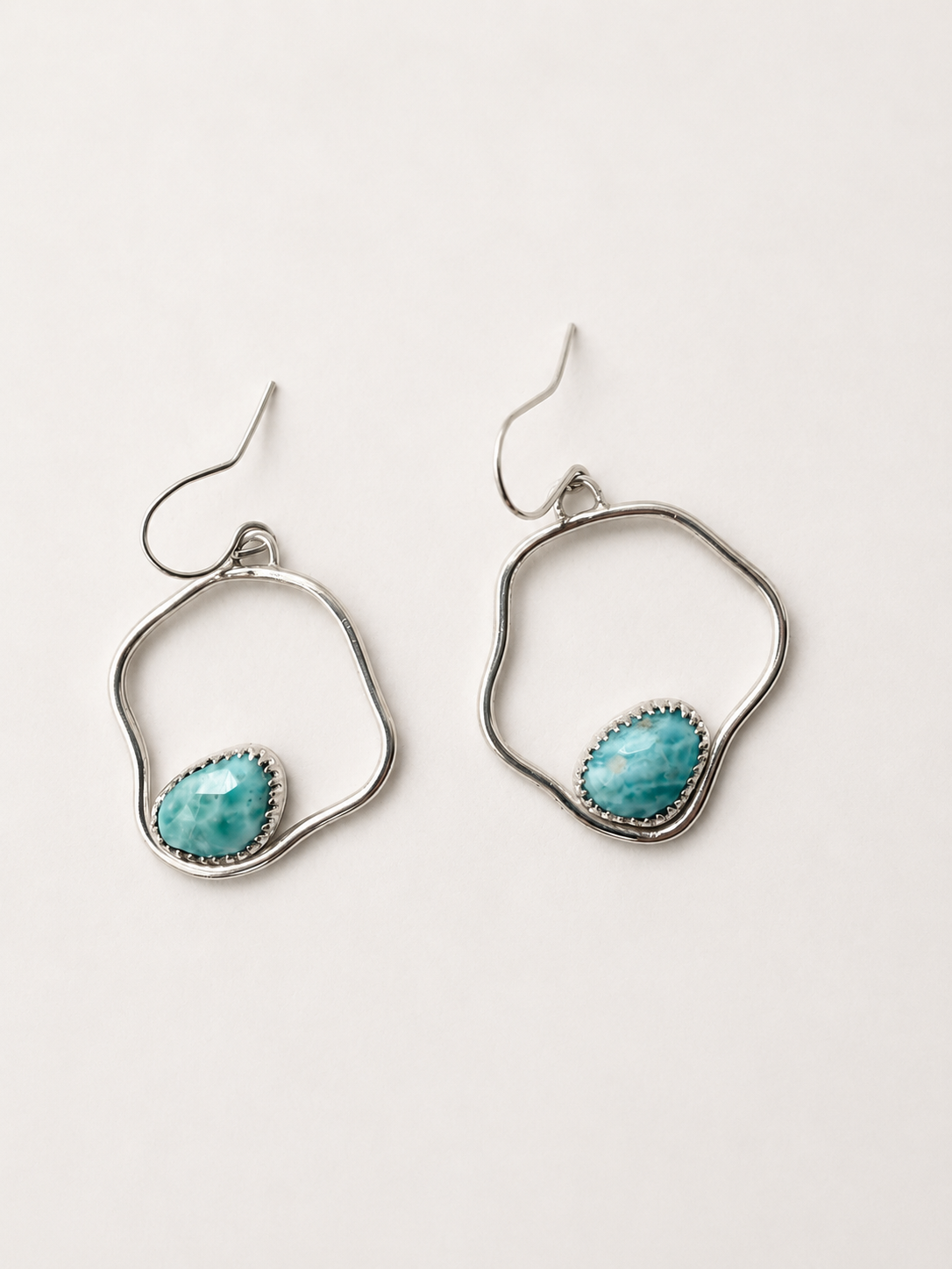 Larimar Dangling Earrings