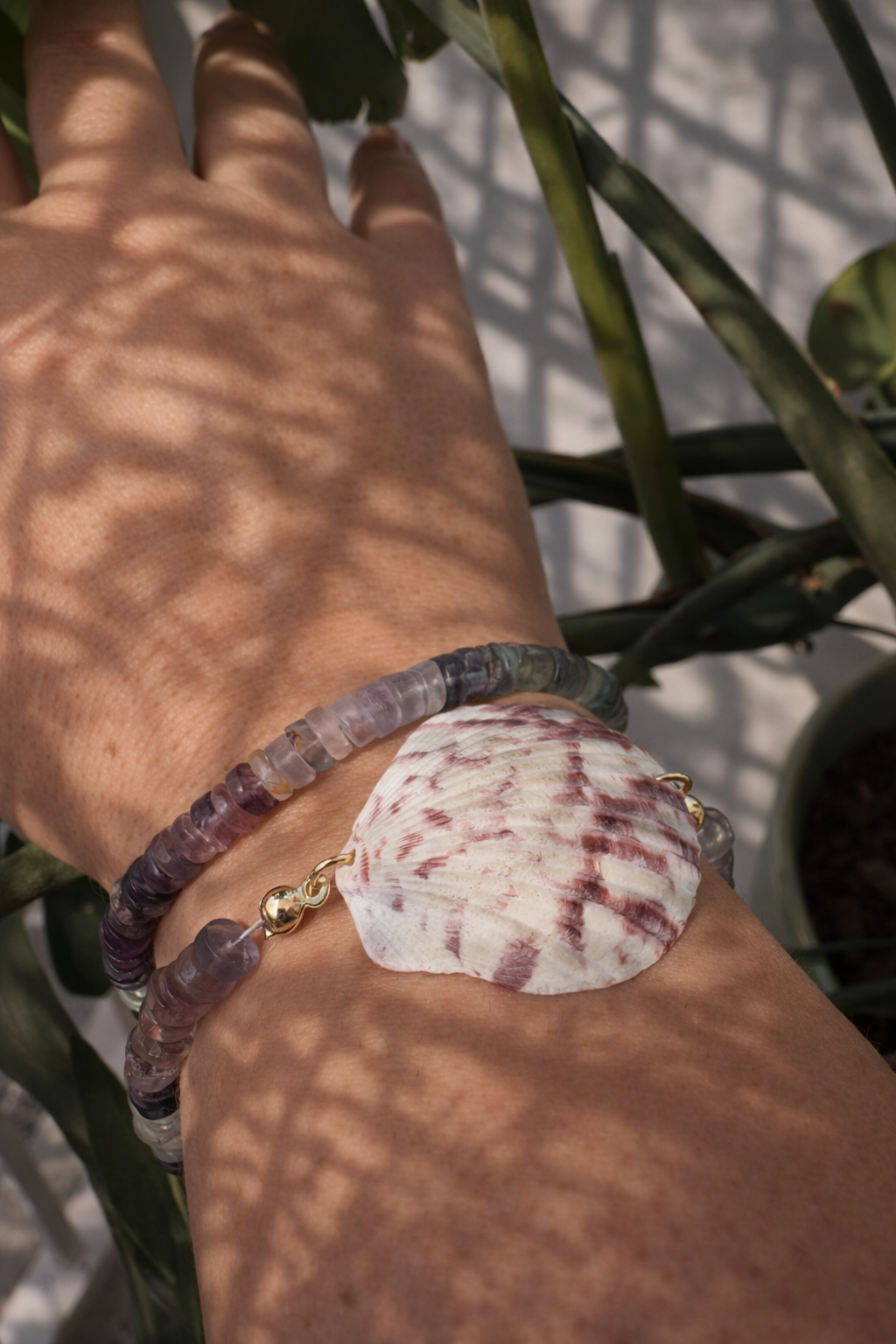 Fluorite gold toggle Bracelet