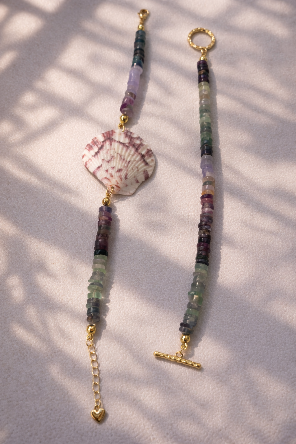 Fluorite gold toggle Bracelet