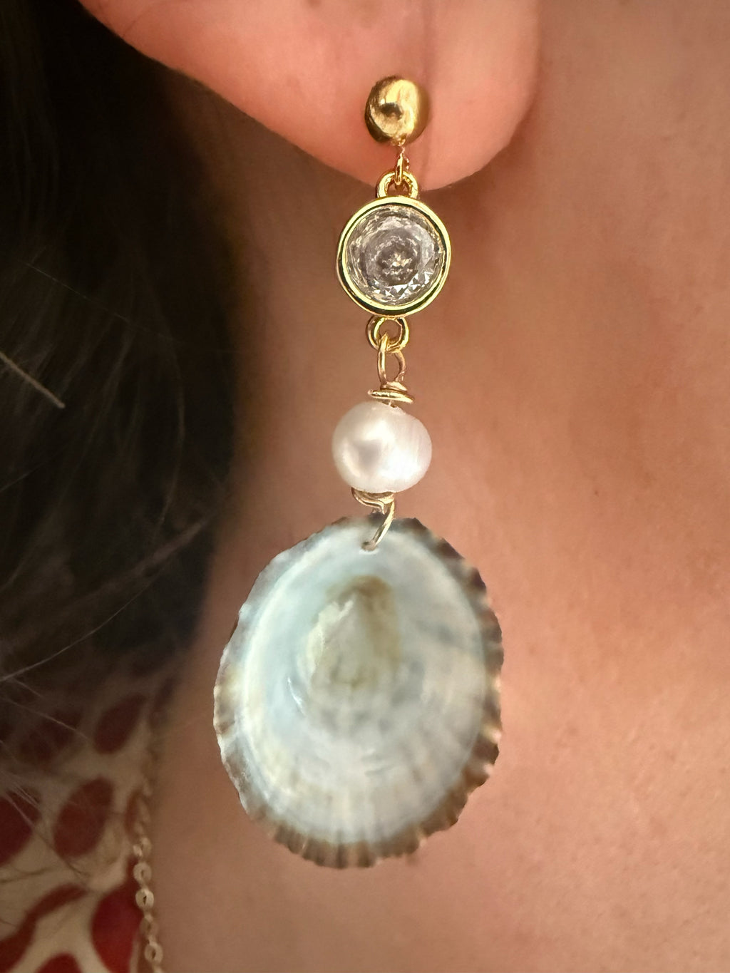 Limpet Pearl Drop Earrings
