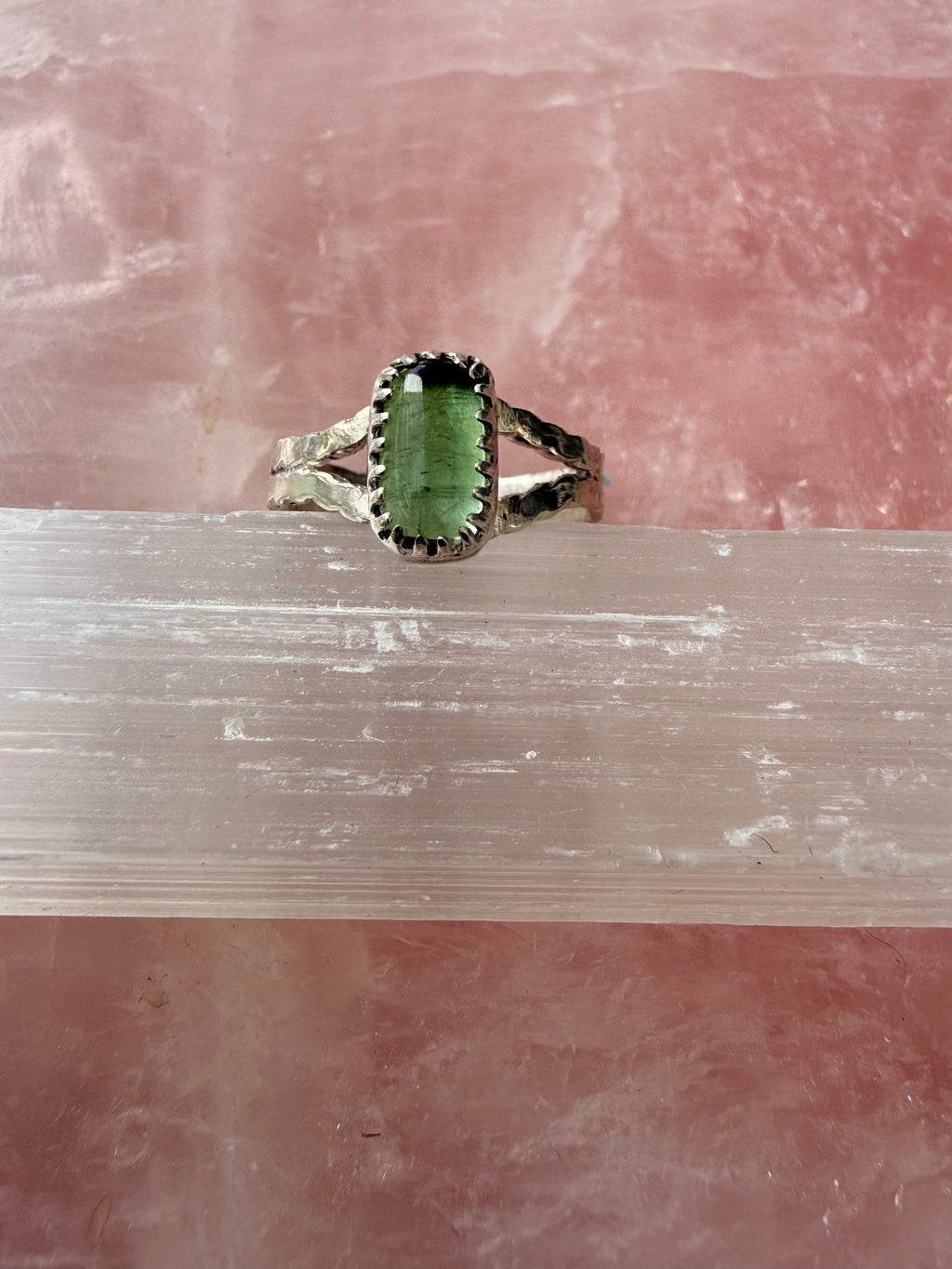 Multi tourmaline flat twist ring (size 6.25)