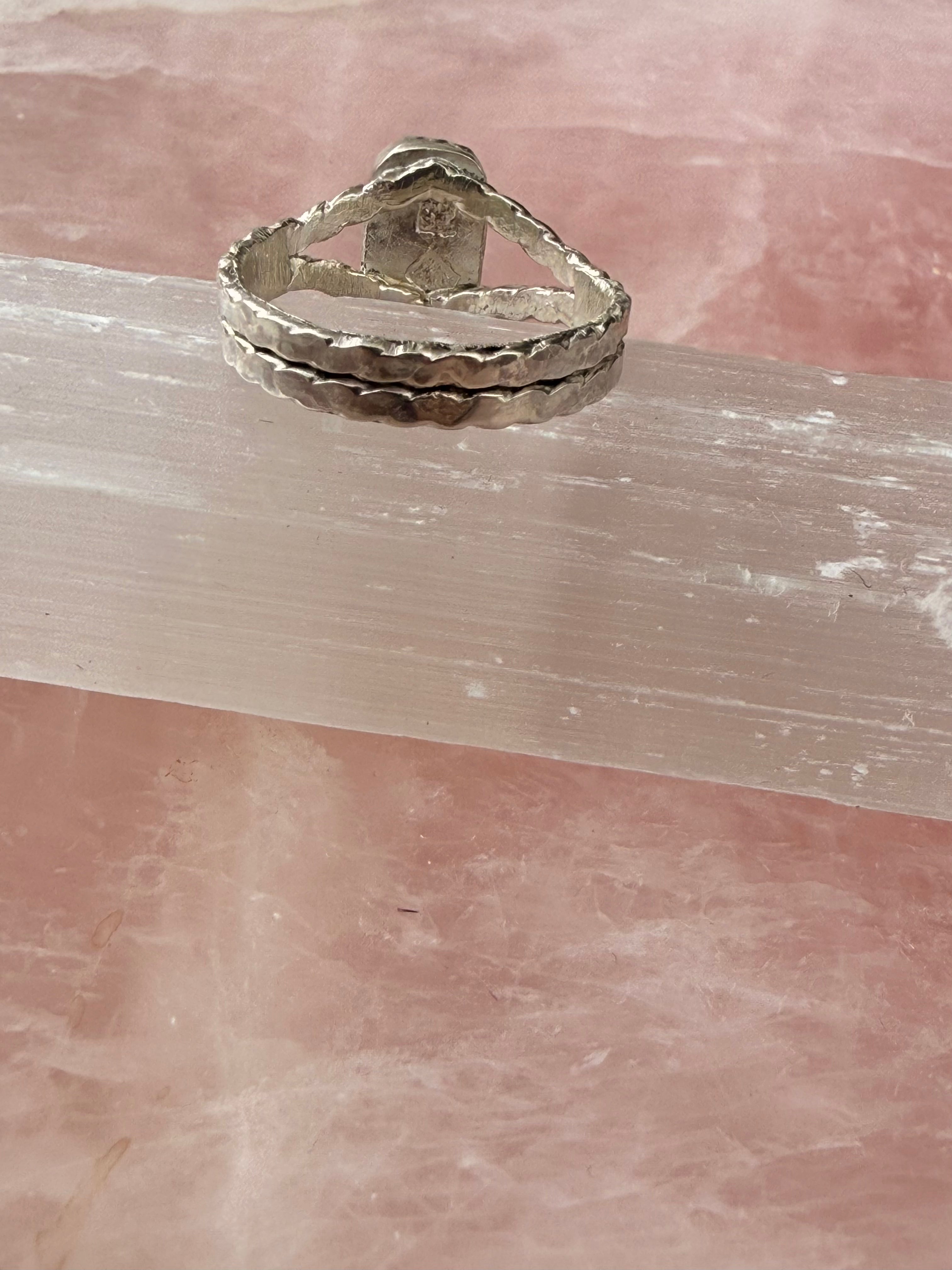 Multi tourmaline flat twist ring (size 6.25)
