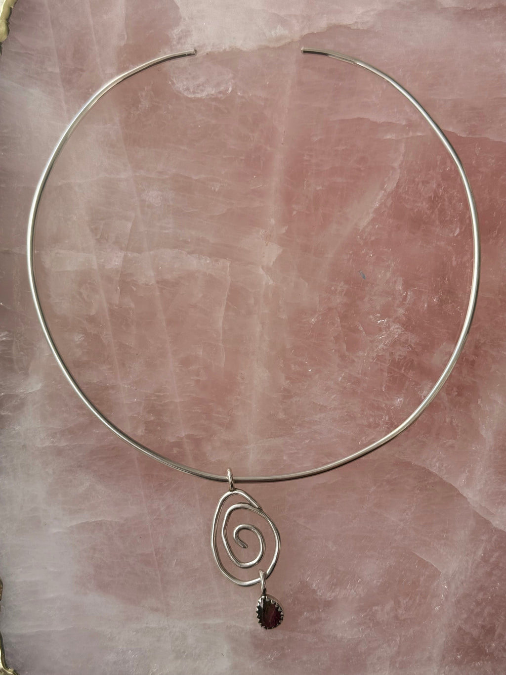 Multi Tourmaline Spiral Pendant