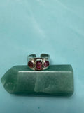 Pink Tourmaline Triplet Adjustable Ring (size 6.5-9.5)