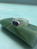 Tanzanite double band stacking ring (size 5.5)