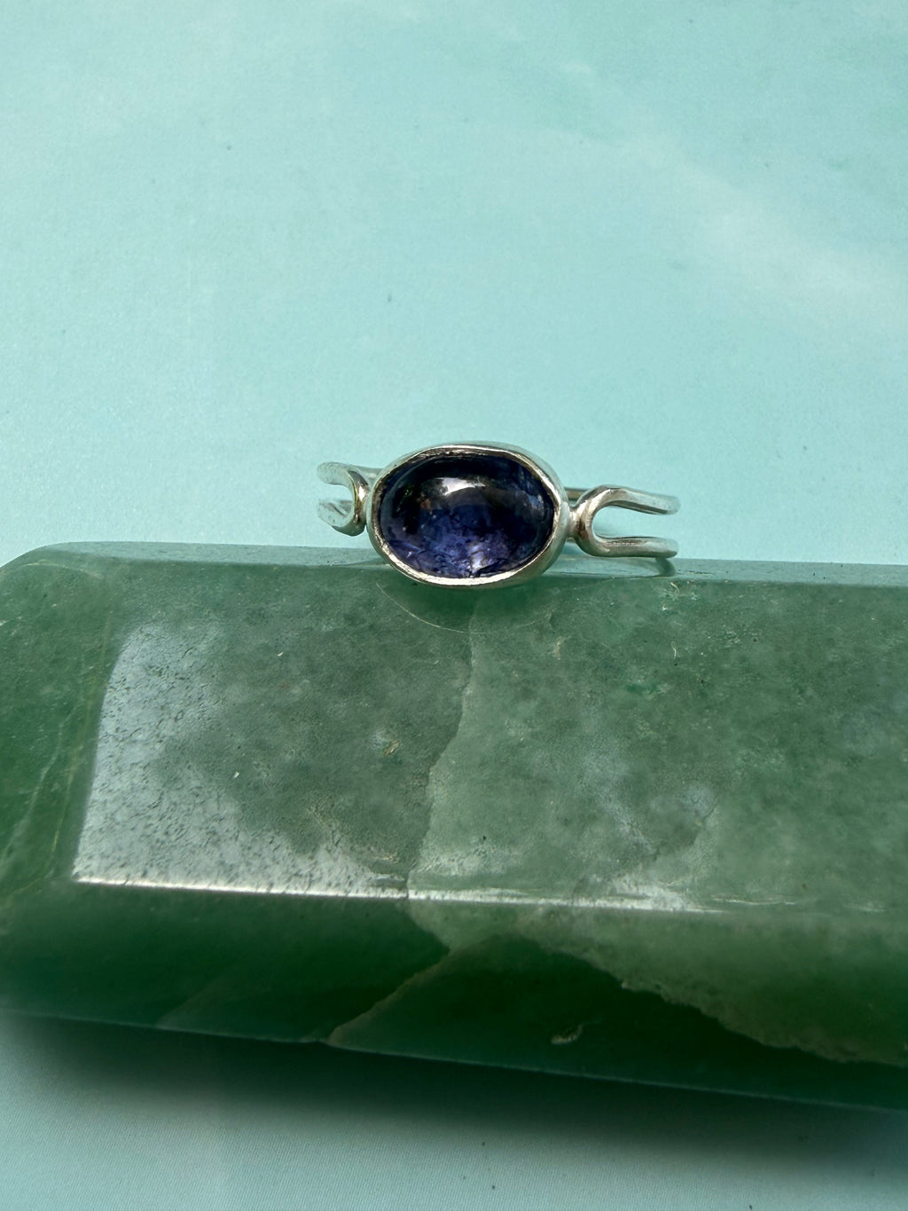 Tanzanite double band stacking ring (size 5.5)