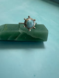 Larimar twisted stacking ring (size 7)
