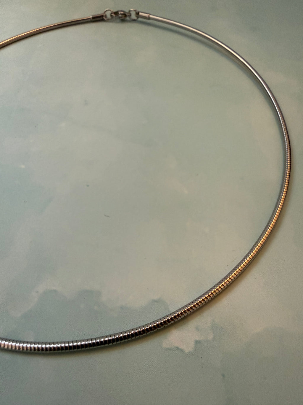 Stainless steel Omega choker necklace - 16"