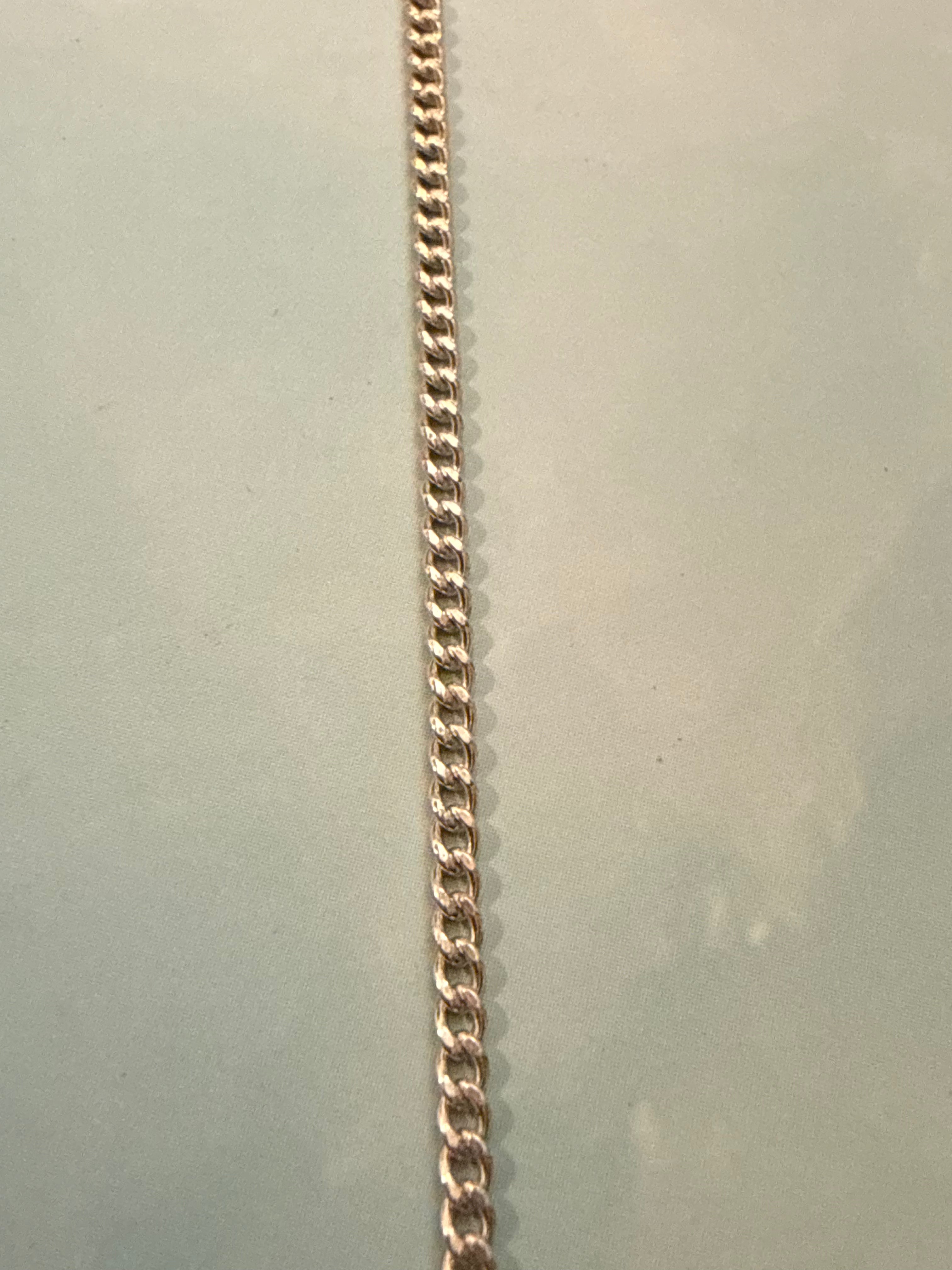 Sterling Silver flat curb chain