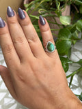 Turquoise teardrop ring size 6.5