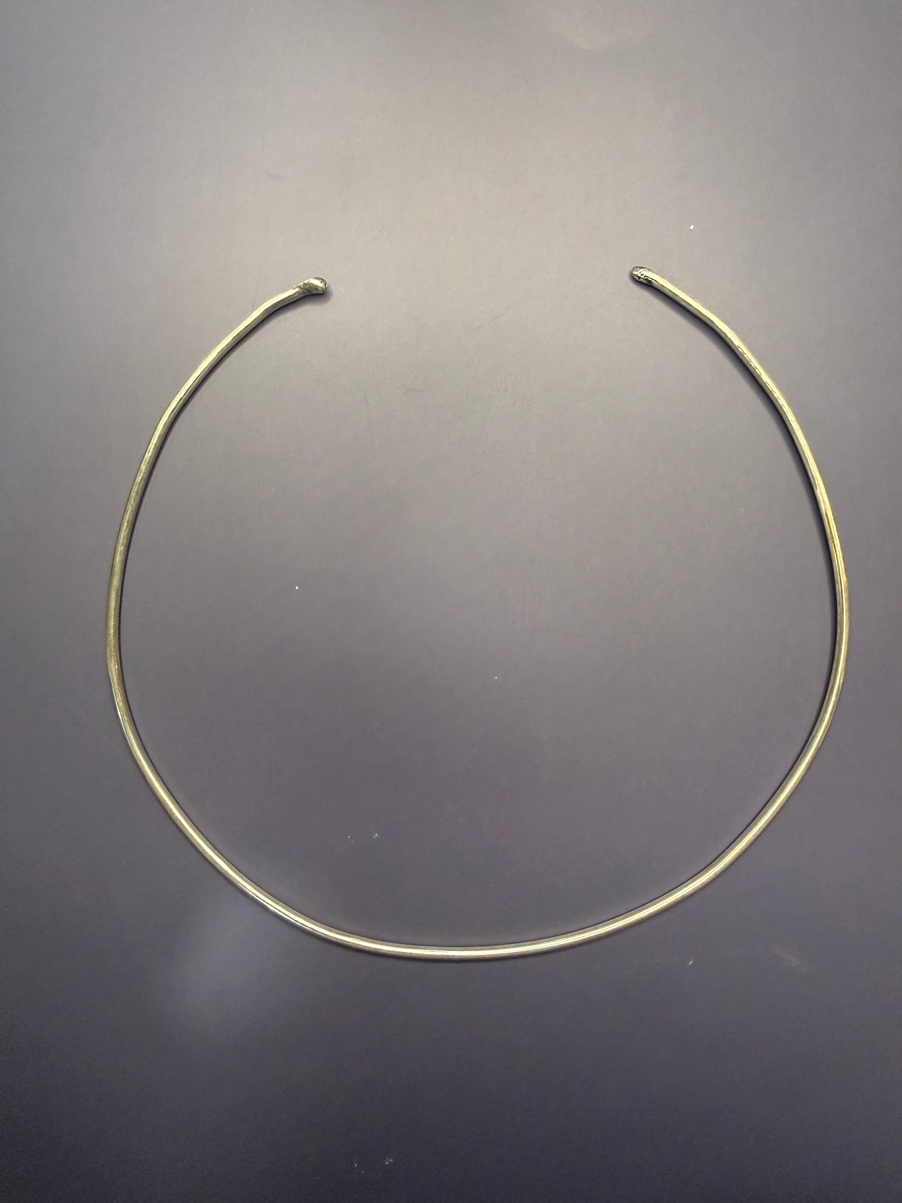 Solid sterling silver choker collar