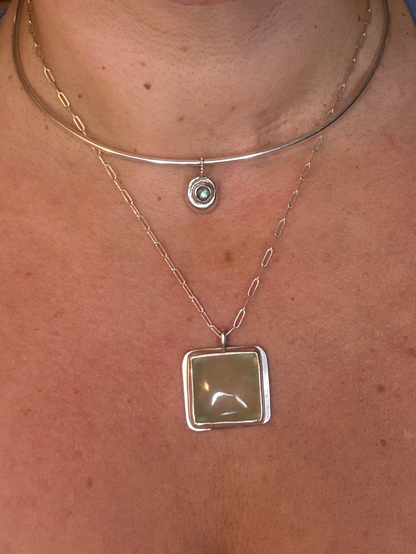 Solid sterling silver choker collar