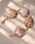 Calico Scallop Shell and Pearl Bracelet