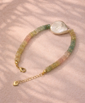 Multi-Aquamarine and Pearl Bracelet